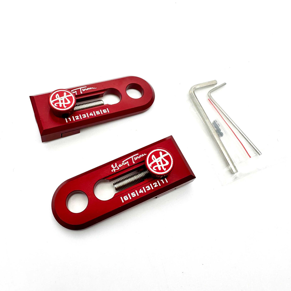 GARY TURNER GT X BILLET BMX CHAIN TENSIONERS 3/8" 10mm AXLE PAIR