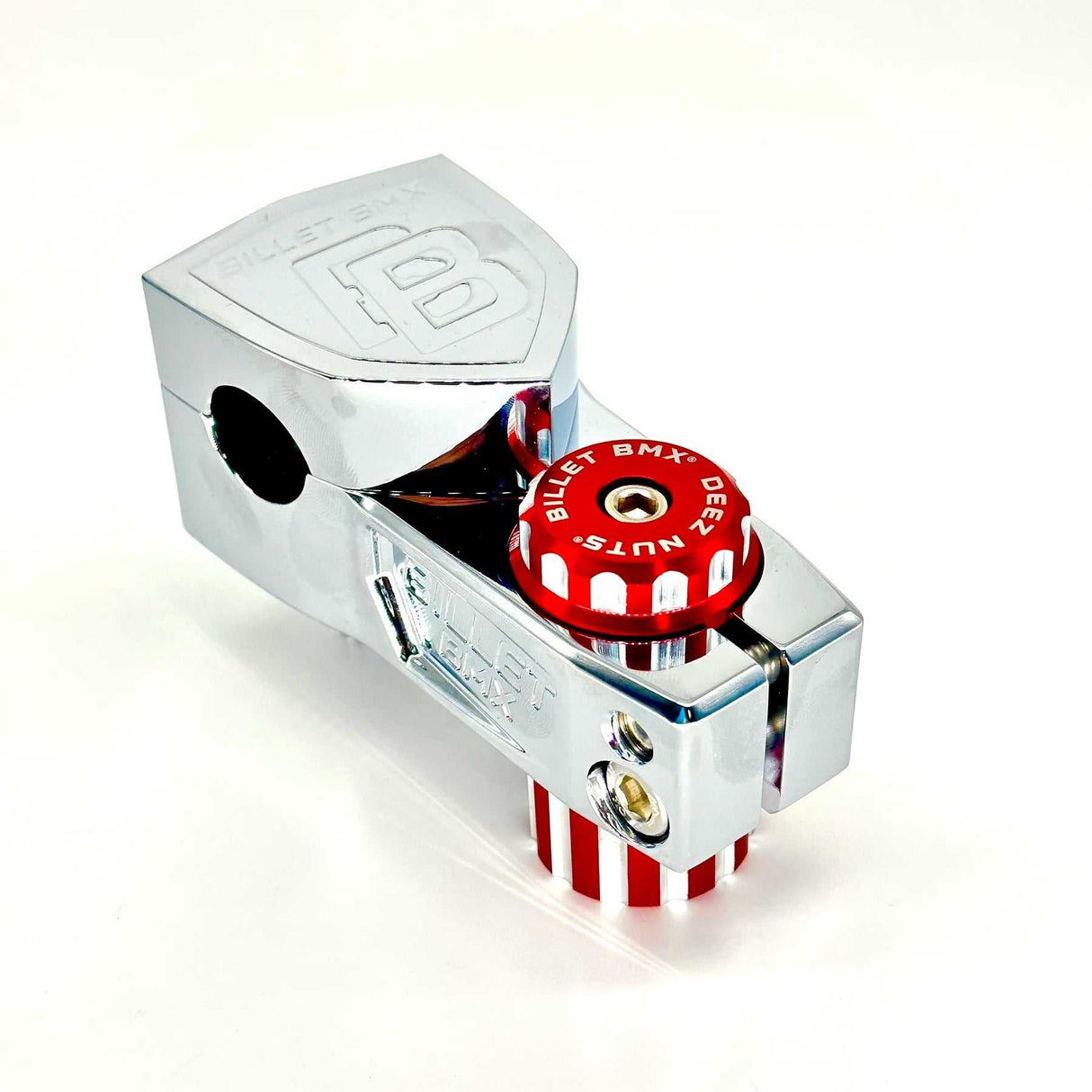 BILLET BMX DEEZ NUTS 12 POINT HEADSET SPACER SET STEM CAP BIL-HSSPACER-DZNUT-RED