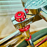 BILLET BMX DEEZ NUTS 12 POINT THREADLESS HEADSET KIT 1-1/8 HEADSET BIL-HEADSET-DZNUT-1-1/8-RED