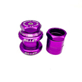 BILLET BMX RETRO NUTS 6 POINT THREADLESS HEADSET KIT 1-1/8 HEADSET BIL-HEADSET-RETRONUT-1-1/8-RED