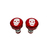 BILLET BMX SKULL LOGO HIDDEN BOLT HANDLEBAR ENDS