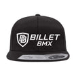 BILLET BMX CLASSIC LOGO PREMIUM WOOL SNAPBACK HAT BLACK BIL110F-2-BLK-WHT