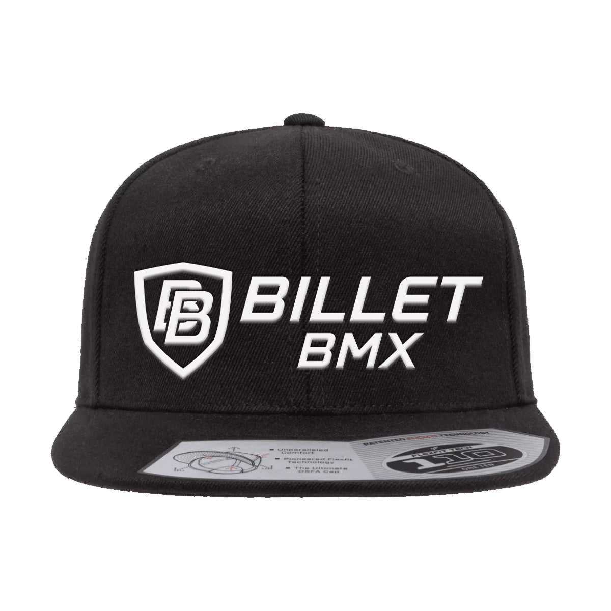 BILLET BMX CLASSIC LOGO PREMIUM WOOL SNAPBACK HAT BLACK BIL110F-2-BLK-WHT