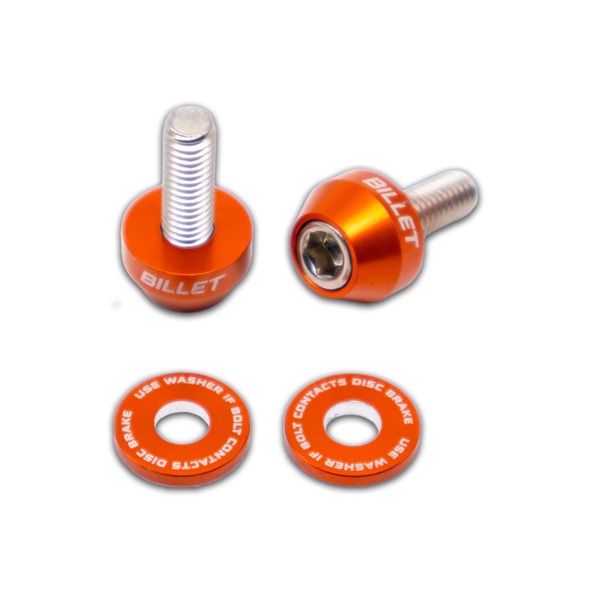 BILLET BMX Volcano Brake Bolts for V-Brakes and Disc Brakes (2 Pack)