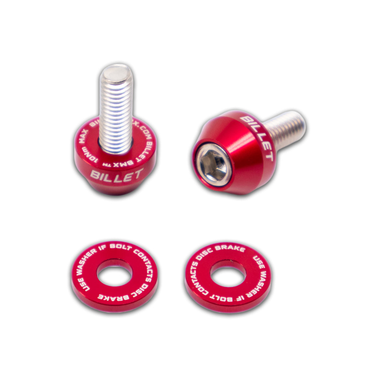 BILLET BMX Volcano Brake Bolts for V-Brakes and Disc Brakes (2 Pack)