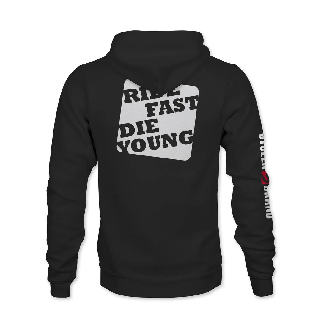 FAST-TIMES COLLECTION "RIDE FAST-DIE YOUNG" PULLOVER HOODIE Shirts & Tops SG-FS2BLK-HOOD-S