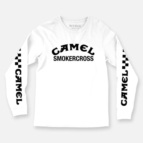 CAMEL SMOKERCROSS LONG SLEEVE TEE WHITE T-SHIRTS WCA11975S