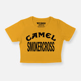 WOMEN'S CAMEL RACE CROP TEE CROP TOPS WWO11838S