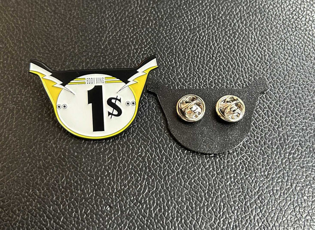 Eddy King 1$ - Metal Embossed Enamel Pin Apparel TOR-1$-PIN