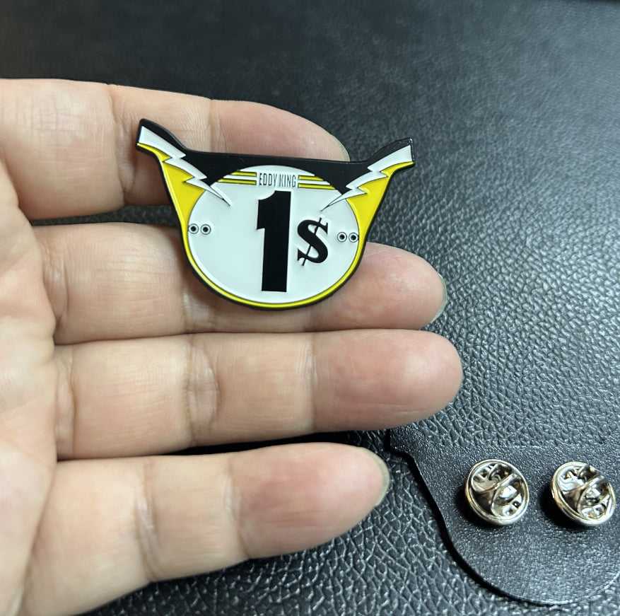 Eddy King 1$ - Metal Embossed Enamel Pin Apparel TOR-1$-PIN