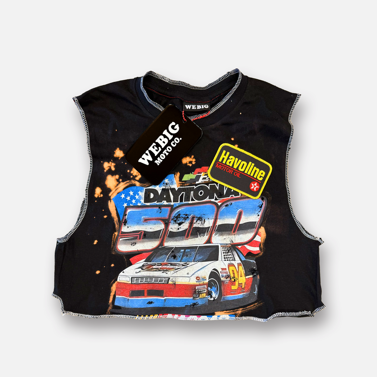 DAYTONA 500 NASTYCAR CROP TEE SIZE SMALL TEES WDA12985S