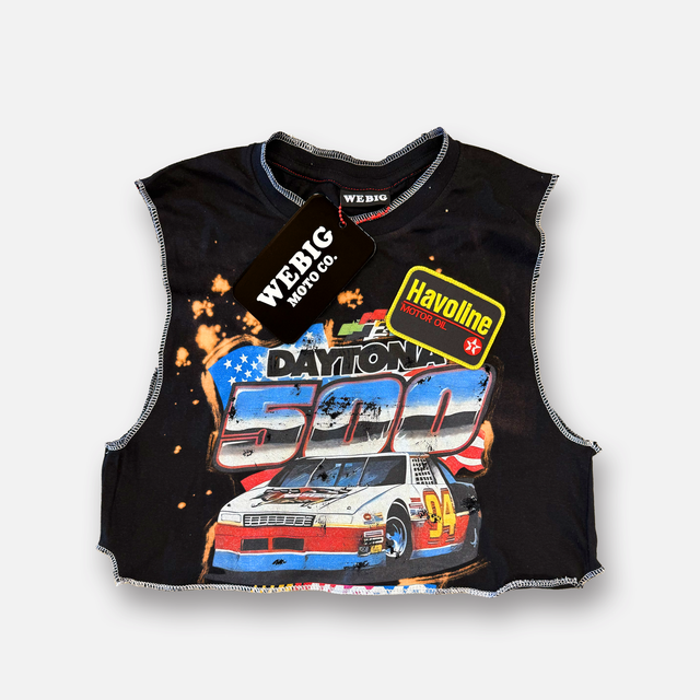 DAYTONA 500 NASTYCAR CROP TEE SIZE SMALL TEES WDA12985S