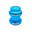 A light blue anodized bicycle headset from Billet BMX, featuring white branding text, shown on a clean white background.