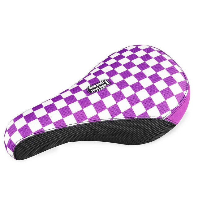FAST TIMES XL PIVOTAL SEAT LAVENDER CHECKERBOARD Bicycle Saddles S724