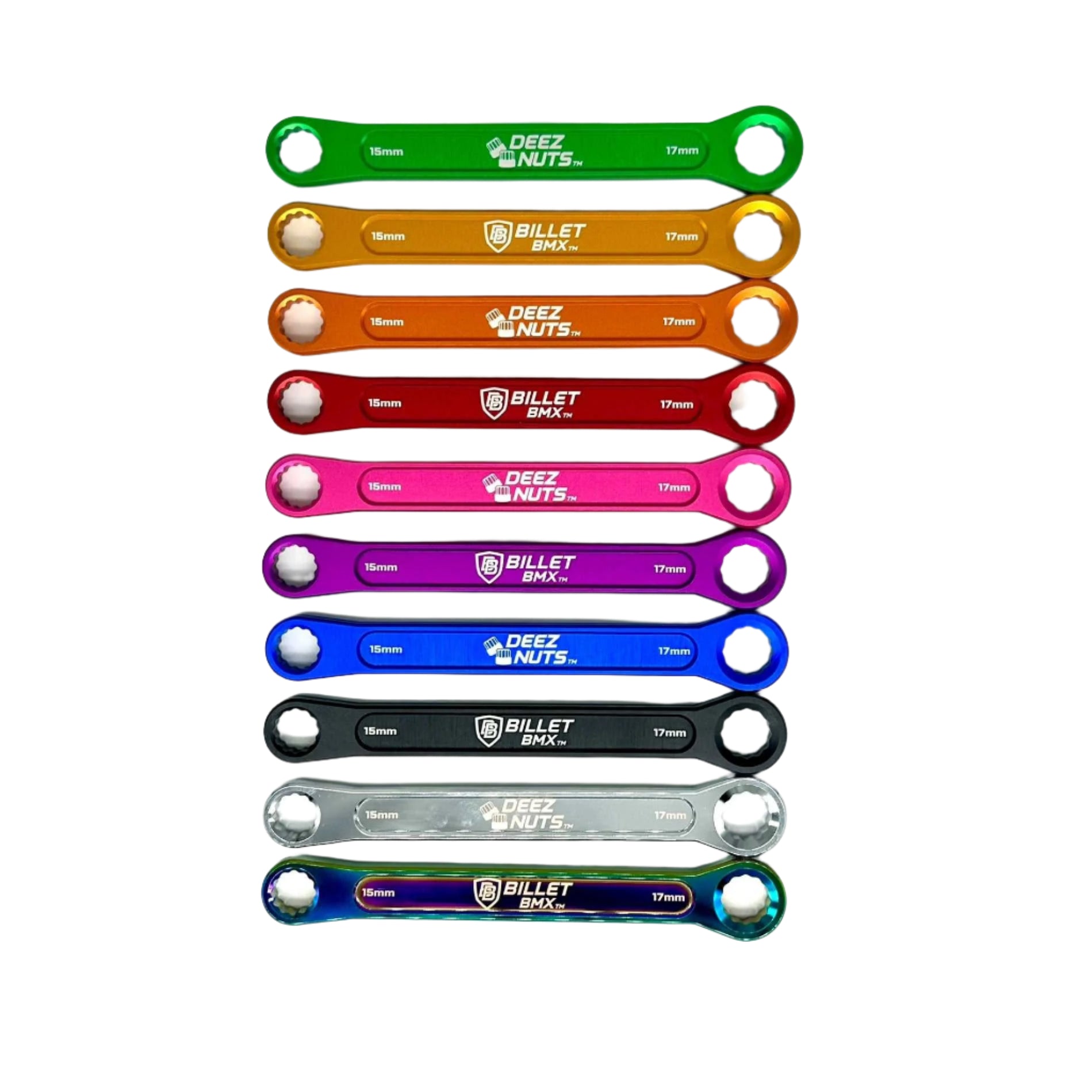 BILLET BMX DEEZ NUTS BILLET ALUMINUM BIKE AXLE NUT WRENCH 15mm