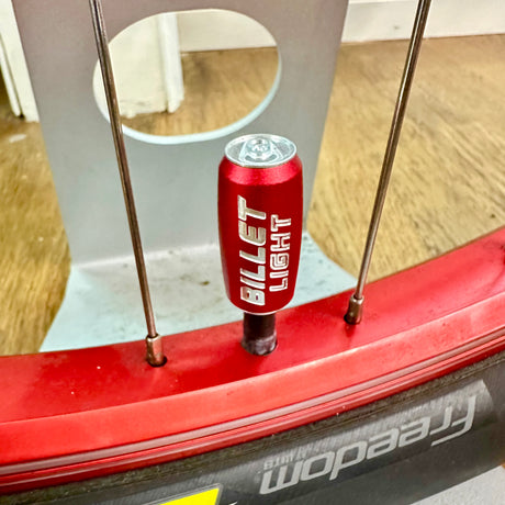 BILLET BMX™ Tall Boy Beer Can Valve Stem Caps (2 Pack) Bicycle Axle Nut BIL-VALVECAP-BEERCAN-BLK