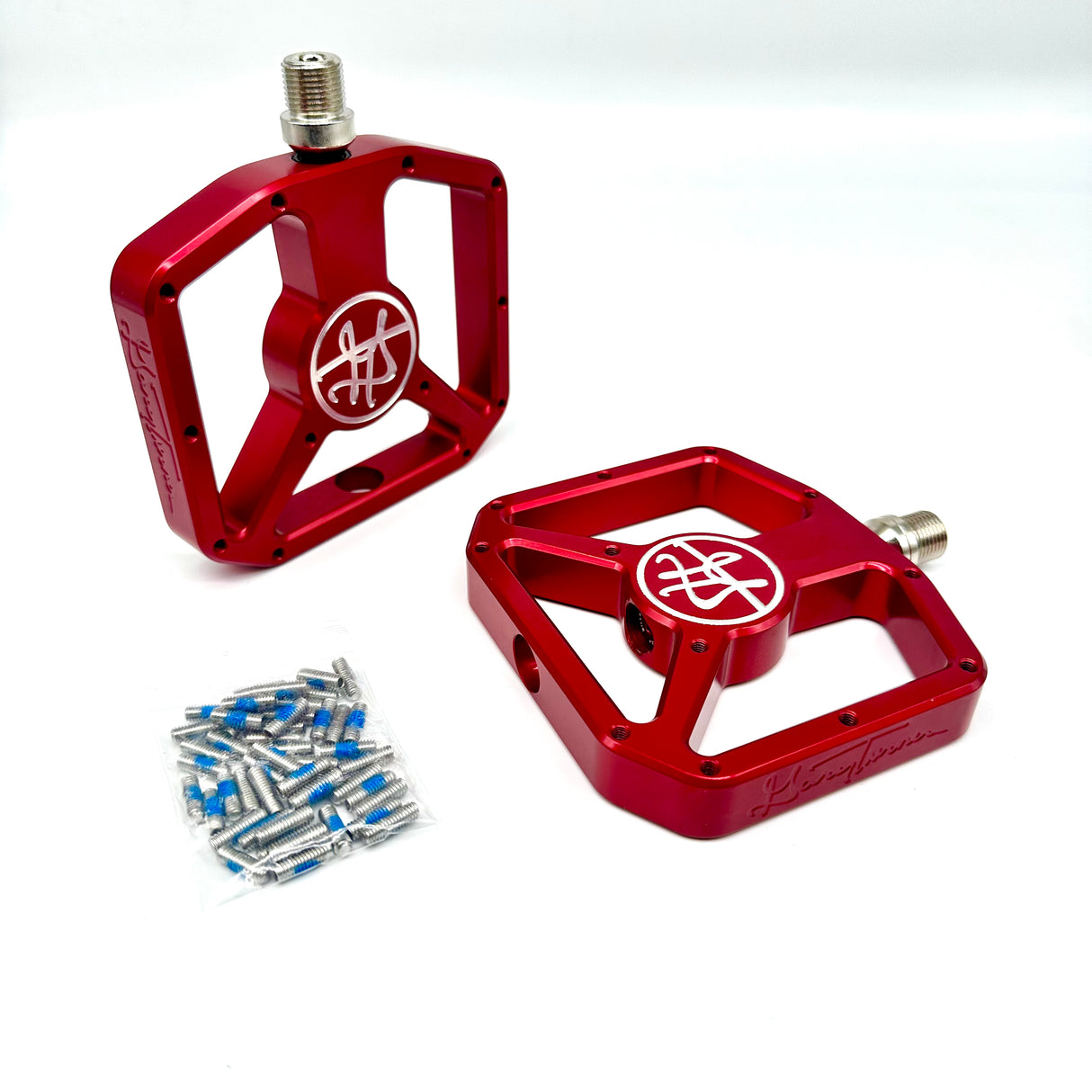 GARY TURNER X BILLET BMX PLATFORM PEDAL SET 9/16 PEDALS BIL-PED-PLAT-GARYTURNER-RED