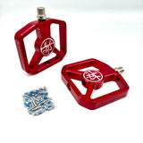 GARY TURNER X BILLET BMX PLATFORM PEDAL SET 9/16 PEDALS BIL-PED-PLAT-GARYTURNER-RED