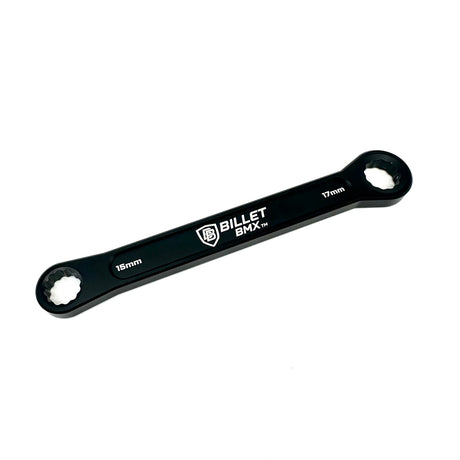 BILLET BMX DEEZ NUTS BILLET ALUMINUM BIKE AXLE NUT WRENCH 15mm & 17mm BIL-WRENCH-15MM-17MM-RED