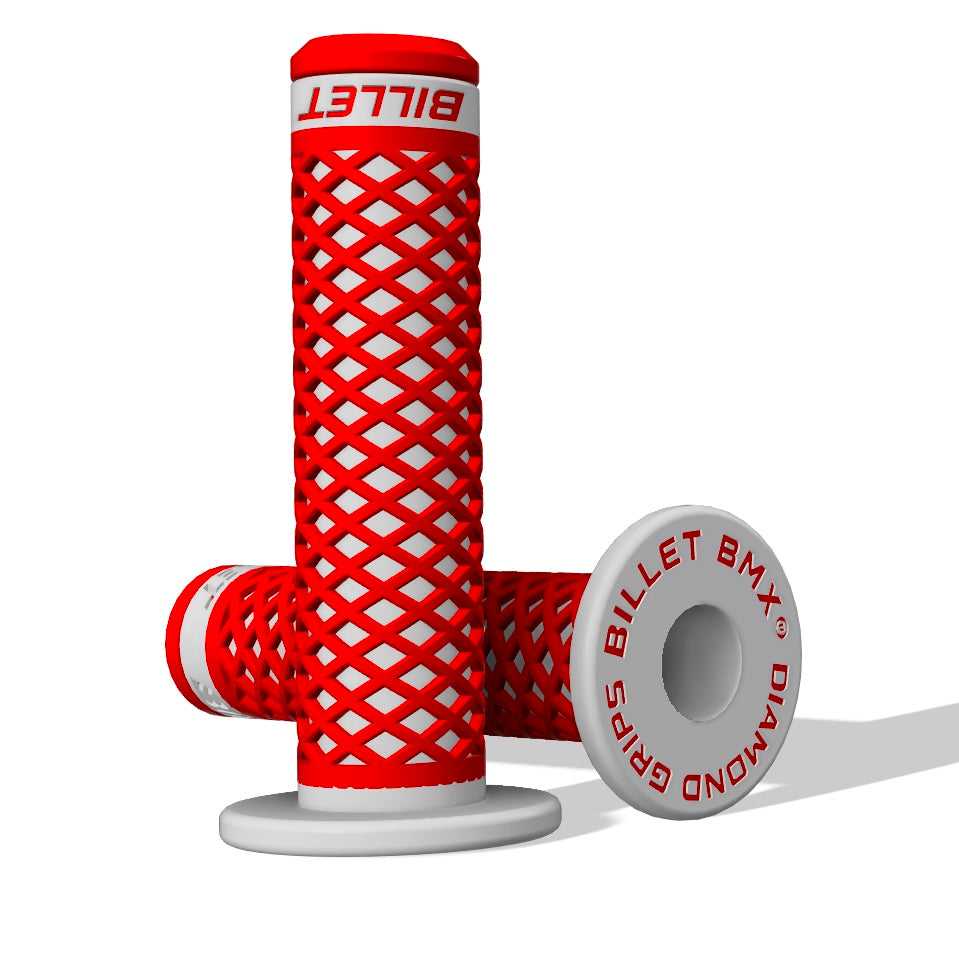 CINEMA BMX GRIPS INTERLACE RED BLACK SPLASH - BROS BIKE STORE