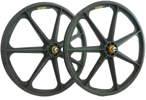 SKYWAY 24" GRAPHITE CARBON FIBER COMPOSITE TUFF WHEELS SET - FREEWHEEL MAG WHEELS K67410000AAD