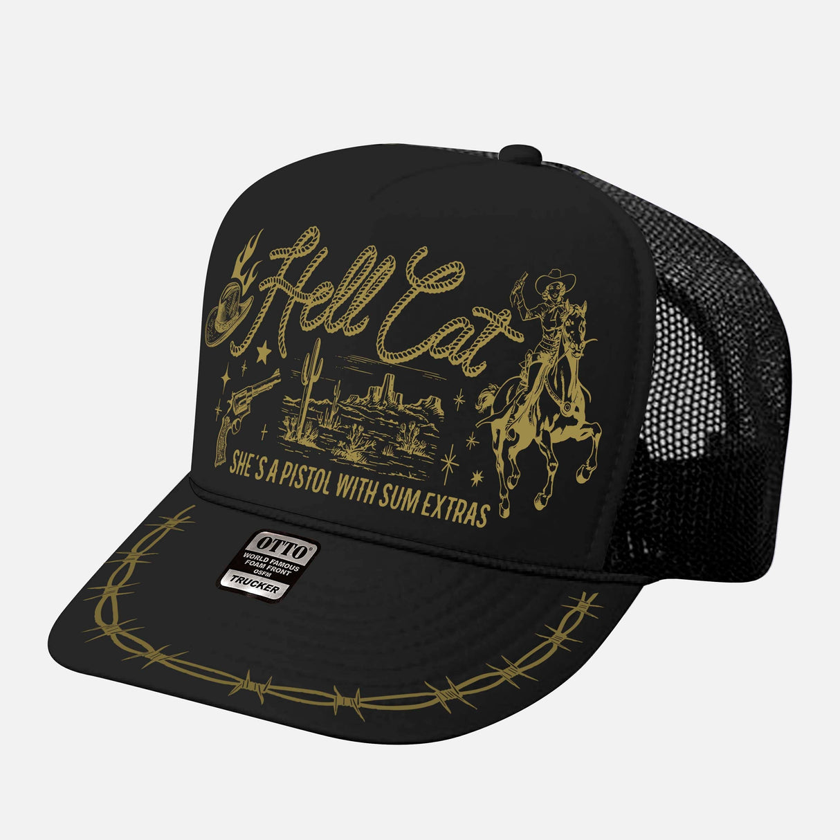 HELL CAT CURVED BILL HAT HATS WHE13033S