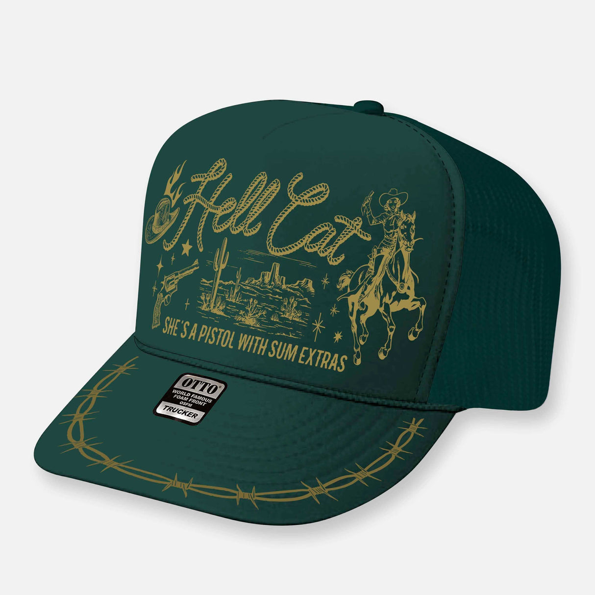HELL CAT CURVED BILL HAT HATS WHE13033S