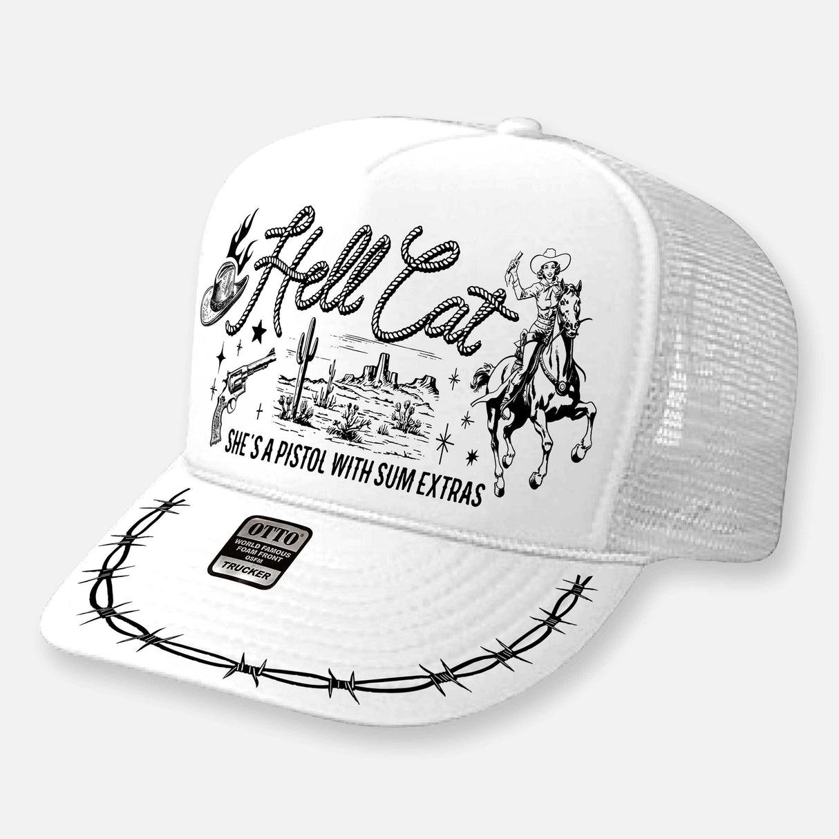 HELL CAT CURVED BILL HAT HATS WHE13033S