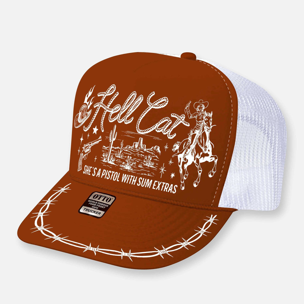 HELL CAT CURVED BILL HAT HATS WHE13033S