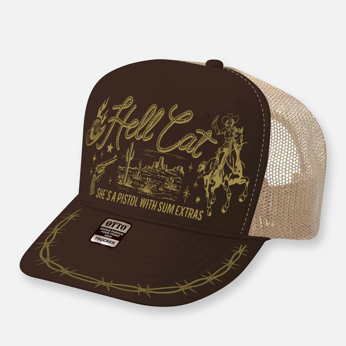 HELL CAT CURVED BILL HAT HATS WHE13033S