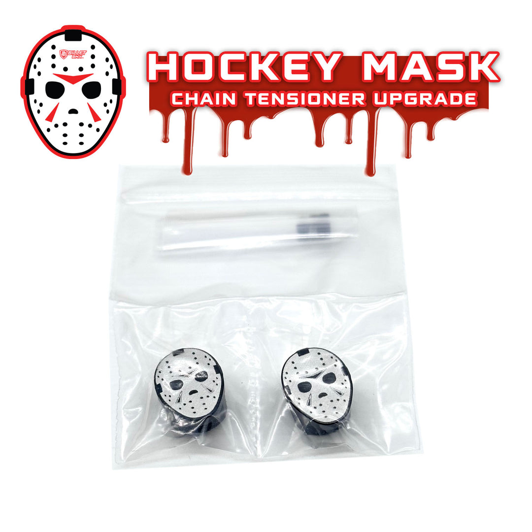 BILLET BMX JASON HOCKEY MASK UPGRADE FOR CHAIN TENSIONERS (2 Pack)