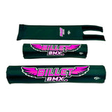 BILLET BMX WING LOGO FLITE PAD SET BLACK BIL-PADSET-WING-BLK-RED