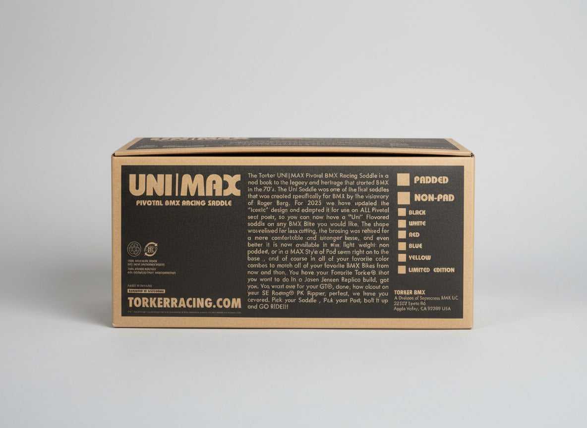 Torker | Uni-MAX Pivotal Retro BMX Saddle Saddles TOR-UNI-BLK