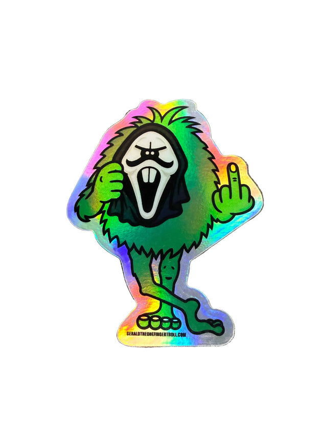 SUPERCROSS GREEN GERALD BMX TROLL FLIPS BIRD HALLOWEEN STICKER Sticker HALLOWEEN GERALD