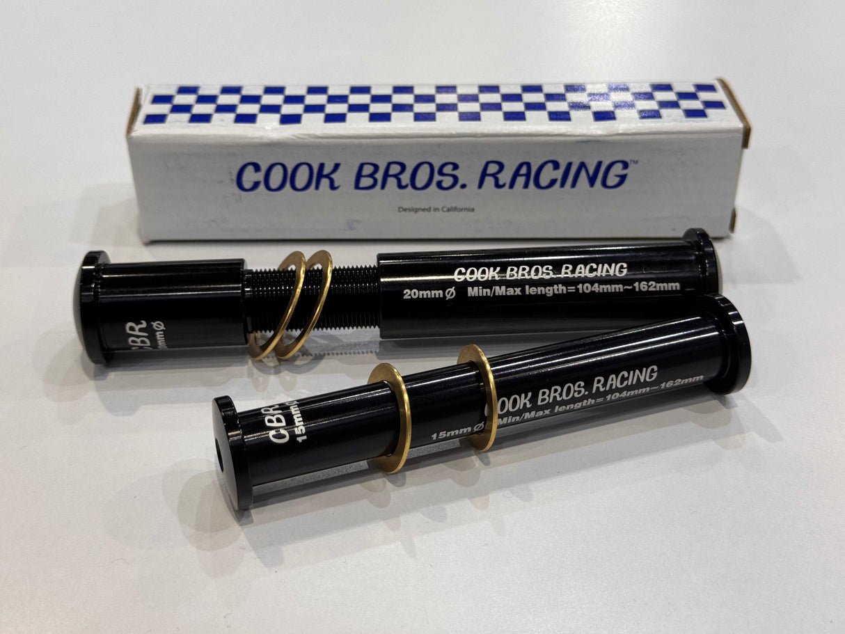 Cook Bros Racing 20mm Adjustable Axle Wheel Parts CB-AX20GSTWA-BK