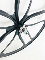 1 Set of R4 BMX 24″ 26″ 29″ Mag Wheels Aluminum Hub Covers Set W/ Screws, Black sku-37549395673259