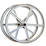 R4 29" BMX CNC 5-Spoke 10 Speed Fast Ripper, Gt Street Performer, Throne Goon Runner, Alloy Bicycle Sealed Wheel set, White 29" BMX Mags 0