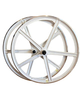 R4 29" BMX CNC 5-Spoke 10 Speed Fast Ripper, Gt Street Performer, Throne Goon Runner, Alloy Bicycle Sealed Wheel set, White 29" BMX Mags 0