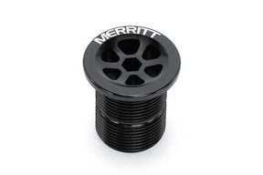 MERRITT FORK CAP WITH CABLE PASS THROUGH STEM CAP FORME9100BLA
