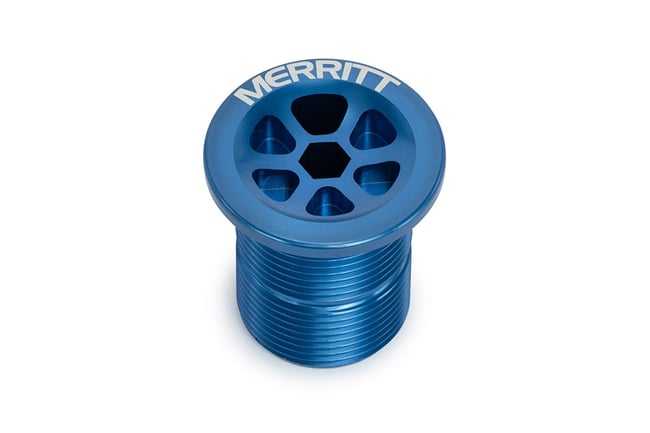 MERRITT FORK CAP WITH CABLE PASS THROUGH STEM CAP FORME9100BLA