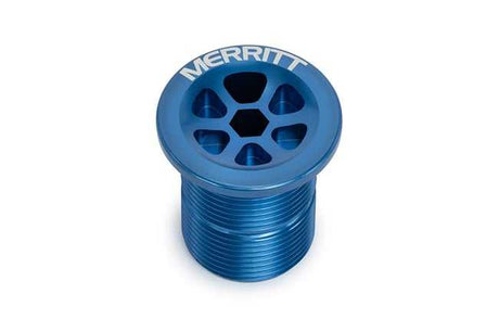 MERRITT FORK CAP WITH CABLE PASS THROUGH STEM CAP FORME9100BLA