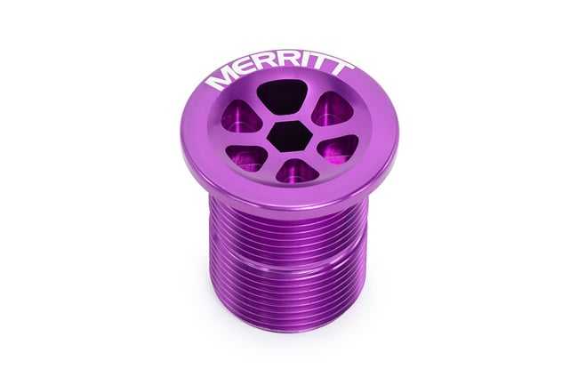 MERRITT FORK CAP WITH CABLE PASS THROUGH STEM CAP FORME9100BLA