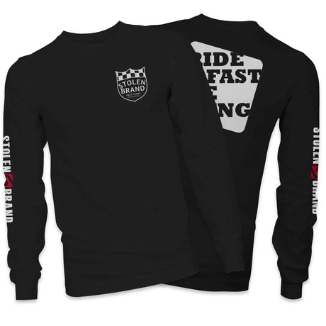 FAST-TIMES COLLECTION RIDE FAST DIE YOUNG LONG SLEEVE TEE Shirts & Tops S3978