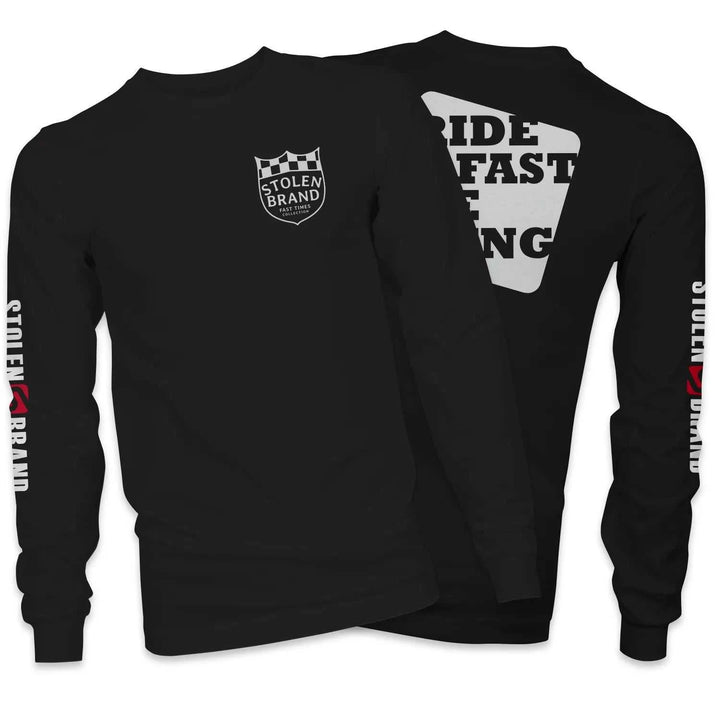 FAST-TIMES COLLECTION RIDE FAST DIE YOUNG LONG SLEEVE TEE Shirts & Tops S3978