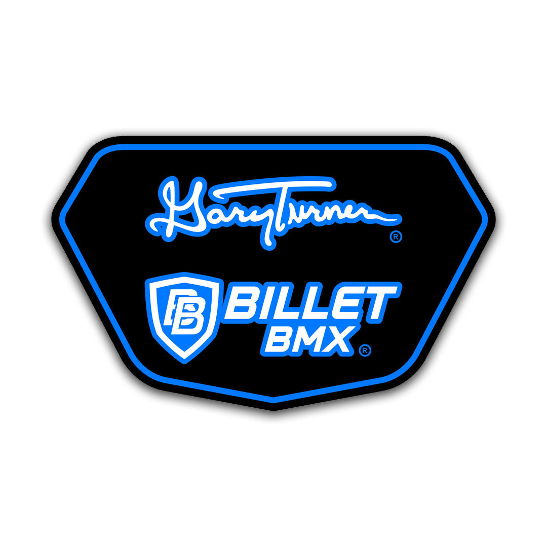GARY TURNER X BILLET BMX RACE PLATE STICKER 4"