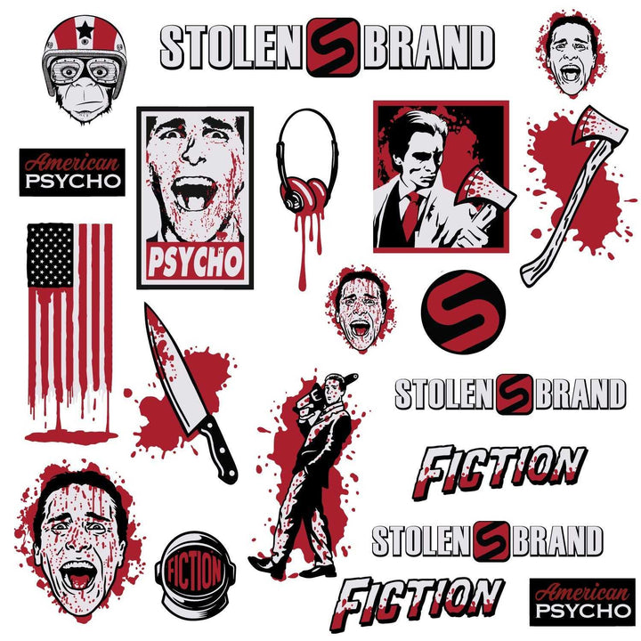 AMERICAN PSYCHO STICKER PACK Bicycle Frames S933