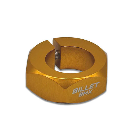 BILLET BMX RETRO NUTS 6 POINT SEAT POST CLAMP 31.8mm (30mm w/ Shim) SEAT POST CLAMP BIL-SCLAMP-RETRONUT-318/30-RED