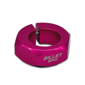 BILLET BMX RETRO NUTS 6 POINT SEAT POST CLAMP 28.6mm (25.4mm w/ Shim) SEAT POST CLAMP BIL-SCLAMP-RETRONUTS-286/254-RED