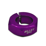 BILLET BMX RETRO NUTS 6 POINT SEAT POST CLAMP 28.6mm (25.4mm w/ Shim) SEAT POST CLAMP BIL-SCLAMP-RETRONUTS-286/254-RED