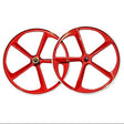 29″ CNC BMX Cruiser 5-Spoke Alloy Rims Bicycle Sealed Wheel Set, Ferrari Red, CNC for Pad Brakes sku-45758174036139